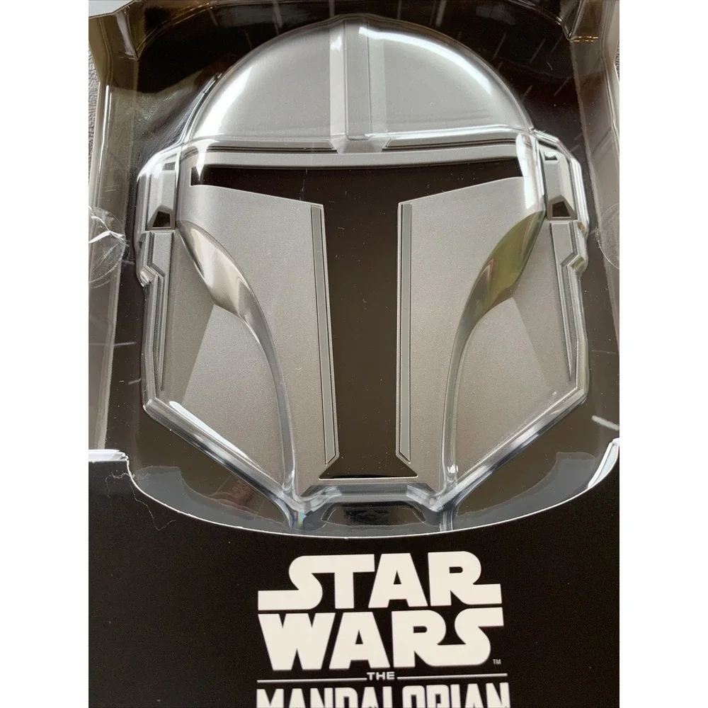 Star Wars The Mandalorian Wireless‎ Charge Pad Unisex OS Silver New LED Helmet